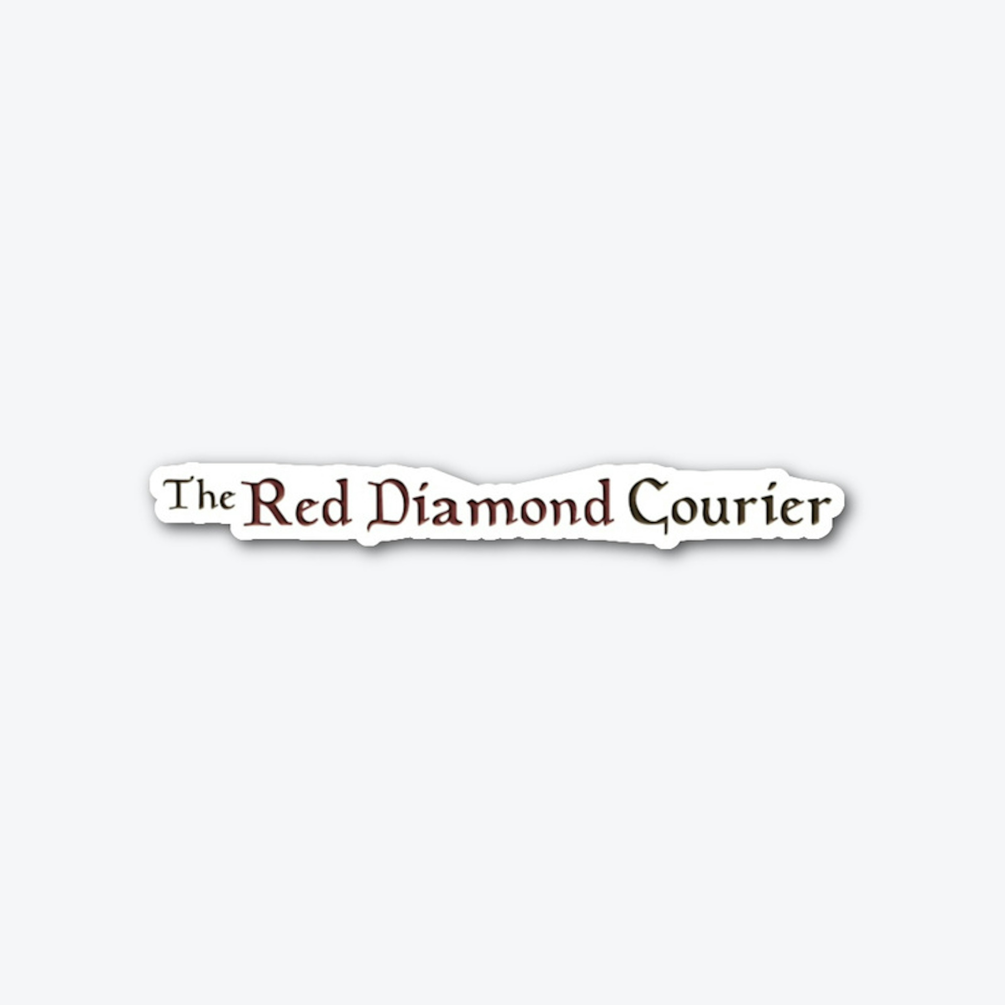 The Red Diamond Courier Text Logo